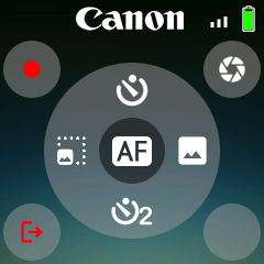 Remote Control page with a Canon camera